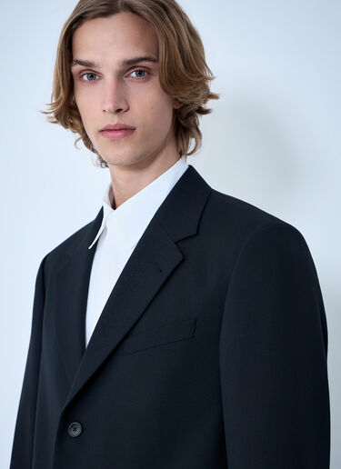 Single-Breasted Wool Blazer Dries Van Noten Single-Breasted Wool Blazer Black dvn0163005