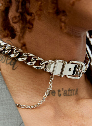 Buckle Chain Necklace Acne Studios Buckle Chain Necklace Silver acn0156021