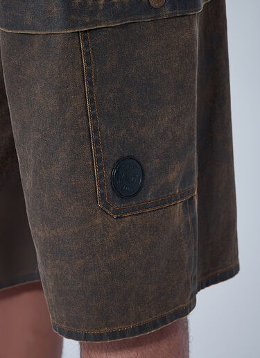Acne Studios 코팅 마감 면 쇼츠  브라운 acn0159009