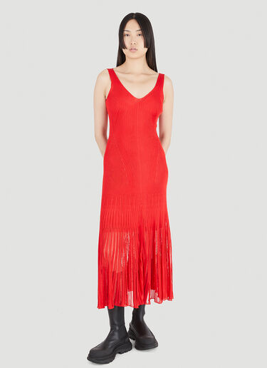 Alexander McQueen Fine Knit Dress Red amq0246010