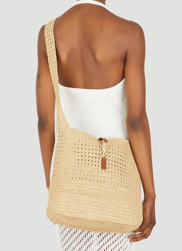 Woven Hobo Shoulder Bag Saint Laurent Woven Hobo Shoulder Bag Beige sla0247171