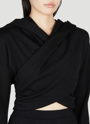 Saint Laurent Knit Hooded Top Black sla0252013