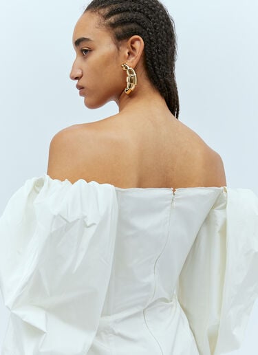 La Robe Taffeta Mini Dress Jacquemus La Robe Taffeta Mini Dress Cream jac0254014