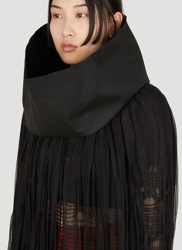 Rick Owens Oversized Collar Sheer Cape Black ric0248002