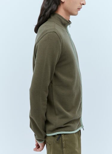 Zip-Up Compass Patch Knit Sweater Stone Island Zip-Up Compass Patch Knit Sweater Green sto0154066
