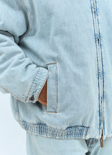 Miu Miu Padded Denim Jacket Blue miu0358003