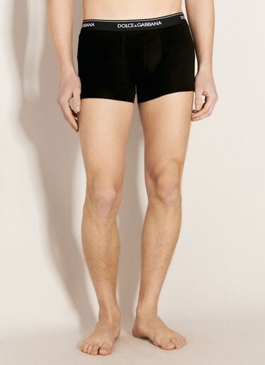 Set of Two Logo Print Boxers Dolce & Gabbana Set of Two Logo Print Boxers Black dol0156003