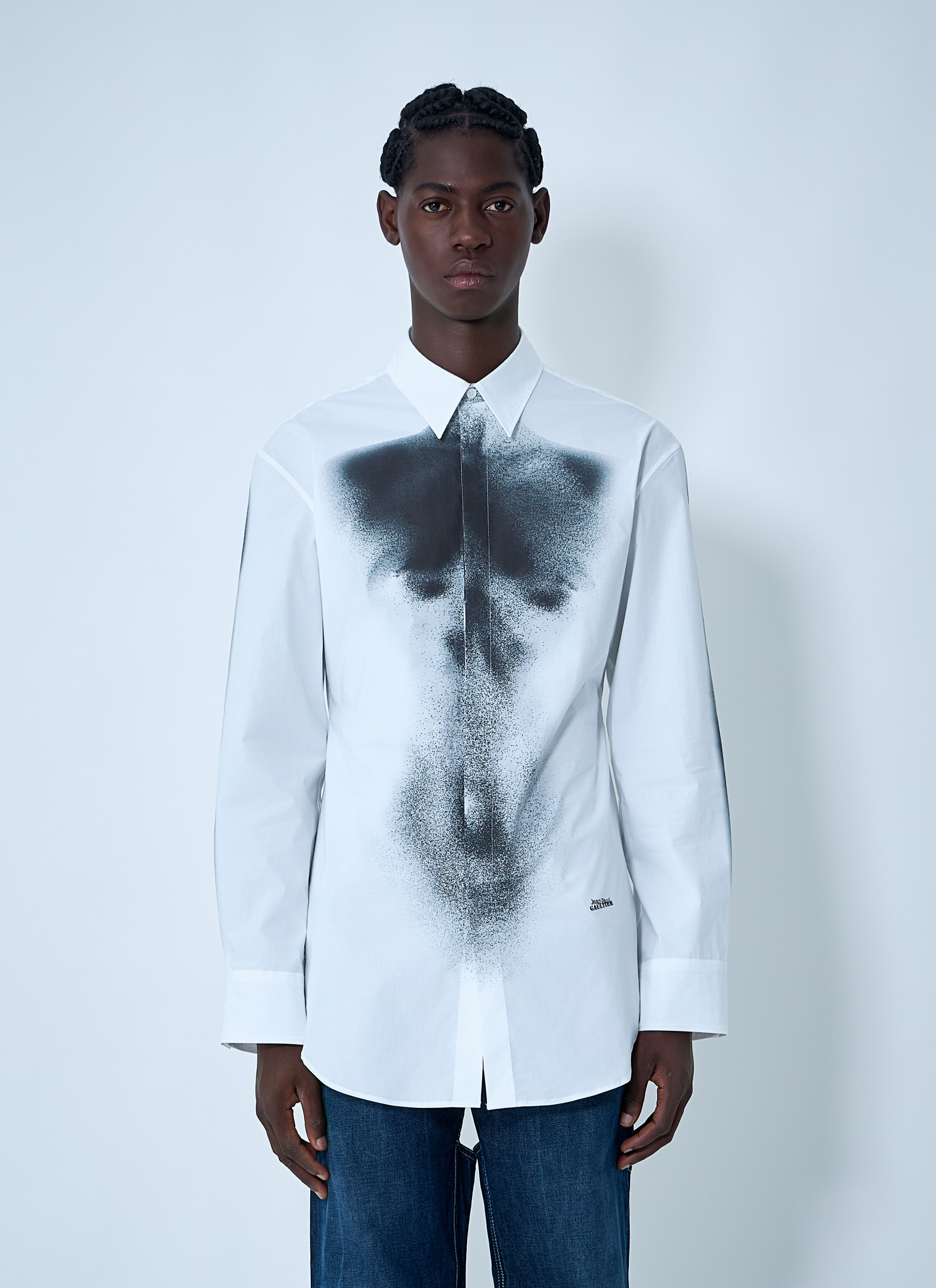 Jean Paul Gaultier Men's' Body Dust Shirt in White | LN-CC®