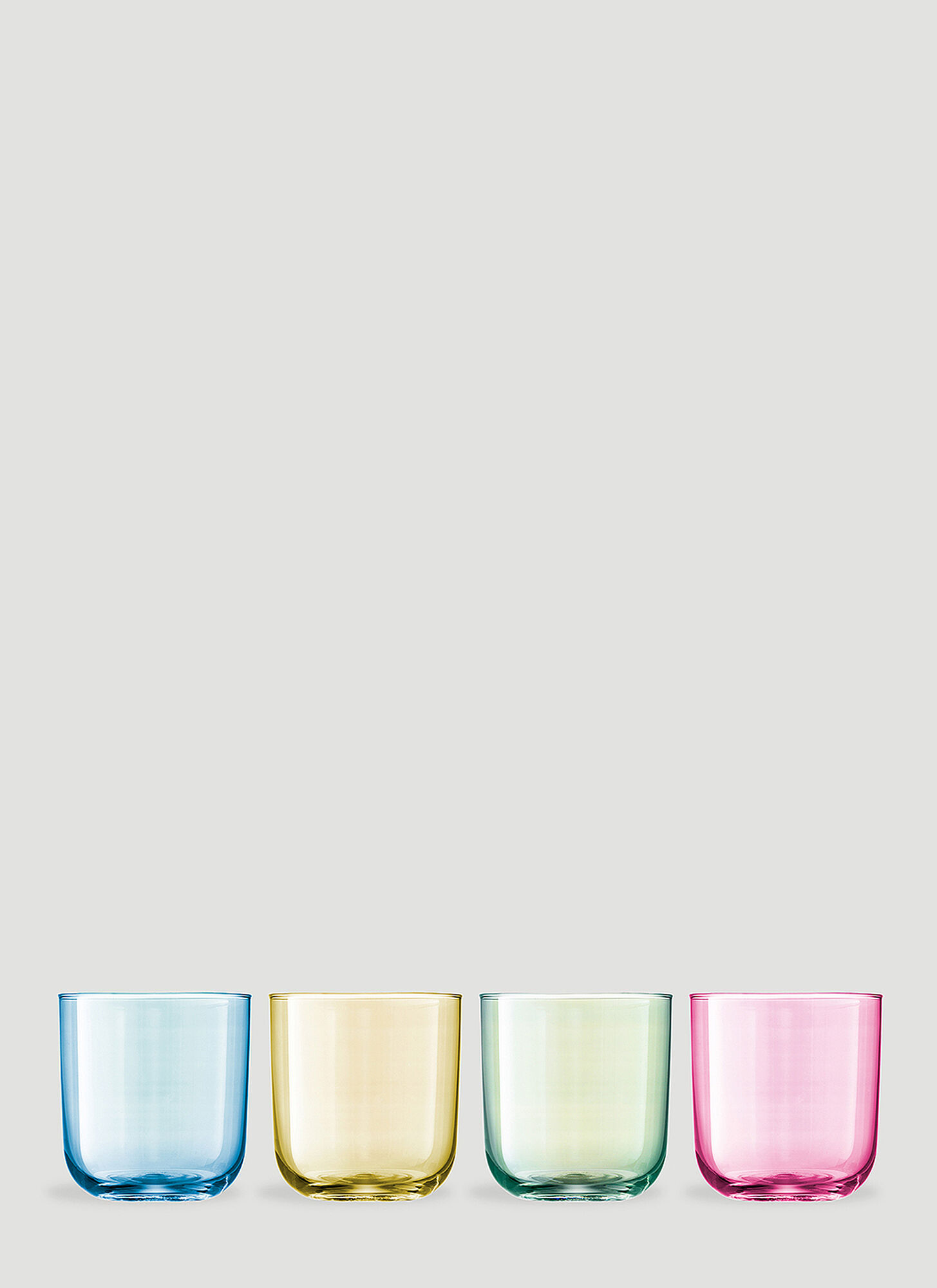 Shop Lsa International Set Of Four Polka Tumbler In Multicolour