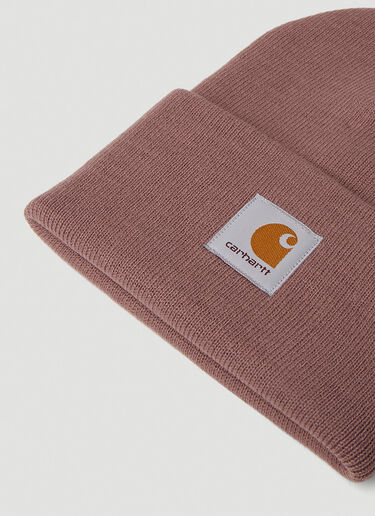 Carhartt WIP Logo Patch Beanie Hat Pink wip0351017