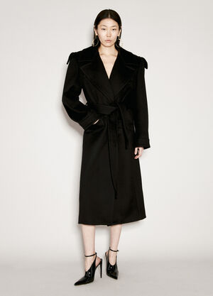 TOTEME Cashmere And Wool Belted Coat Black tot0257001