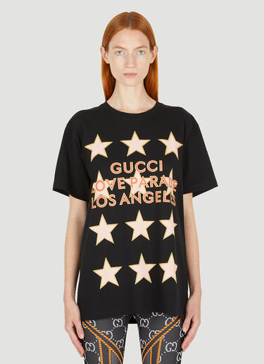 Gucci 러브 퍼레이드 스타 티셔츠 블랙 guc0250065