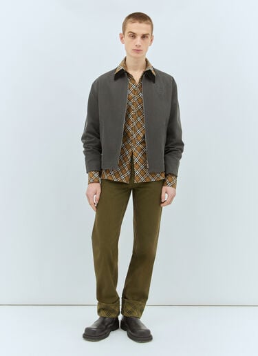 Burberry Cotton Canvas Jacket Green bur0158001