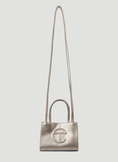 Telfar Metallic Small Shopping Shoulder Bag Gold tel0342021
