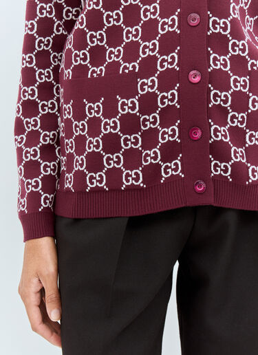 Gucci Reversible GG Wool Jacquard Cardigan Red guc0257033