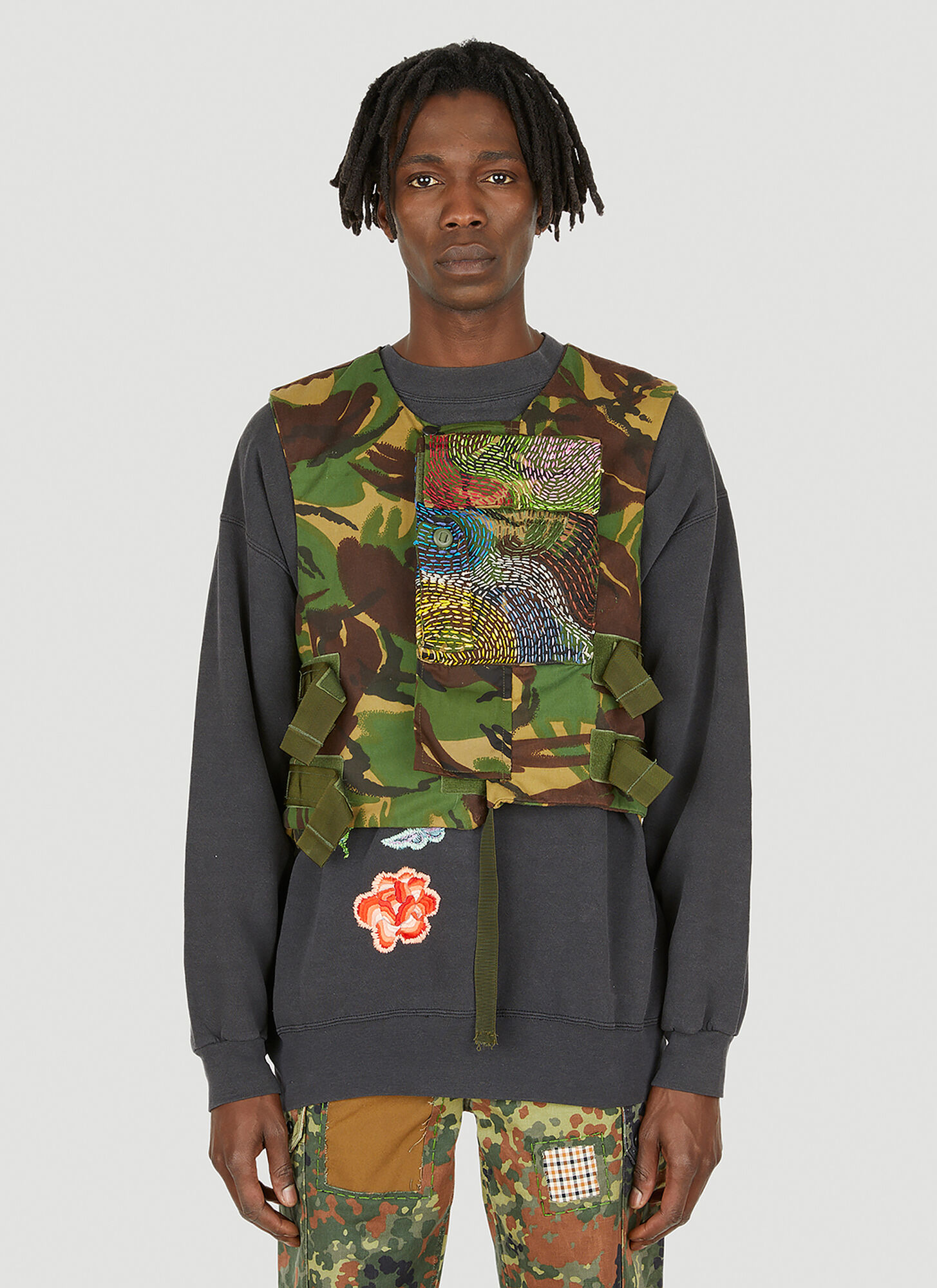 Drx Farmaxy For Ln-cc Embroidered Military Vest Unisex Green