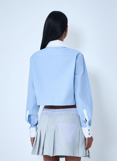 Vivienne Westwood Layered Collar Crop Shirt Blue vvw0263004