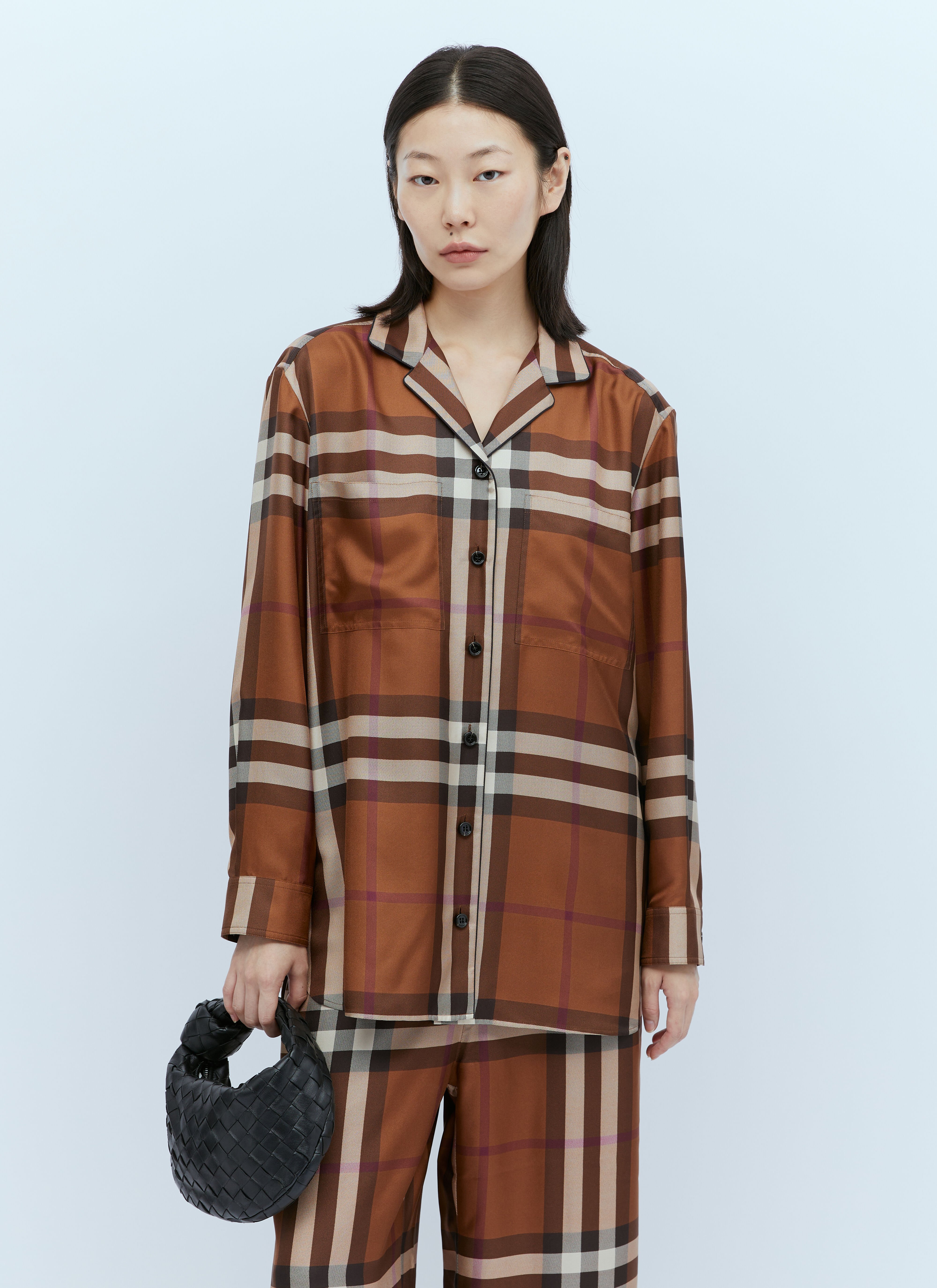 Burberry plaid pajamas top