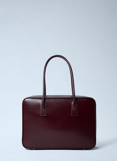 Saint Laurent Sac De Jour Box Bauletto Handbag Burgundy sla0261104