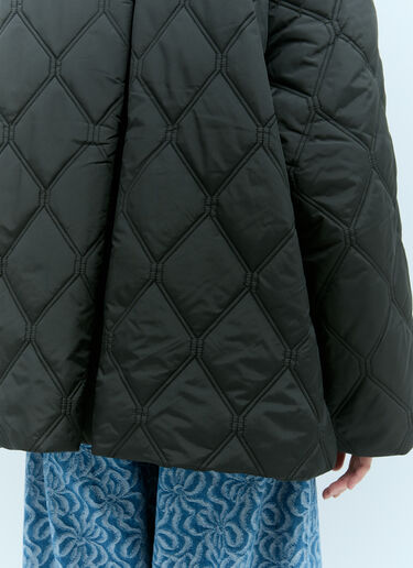 GANNI Ripstop Quilted Jacket Black gan0255015