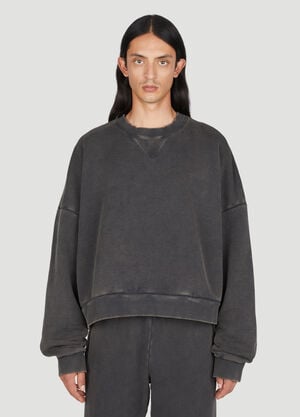 Entire Studios ボクシークルーネック セーターシャツ ブラック ent0353004