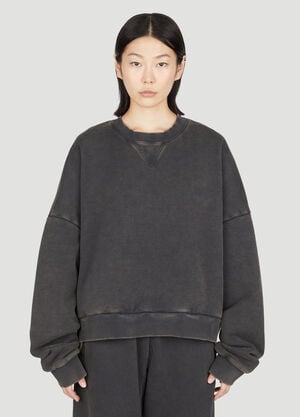 Entire Studios Boxy Crewneck Sweatershirt Black ent0353004