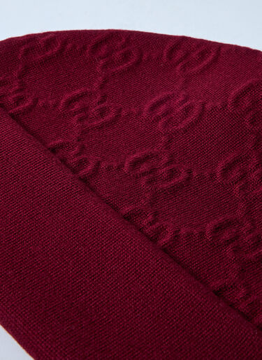 Gucci GG Wool-Blend Beanie Red guc0159080