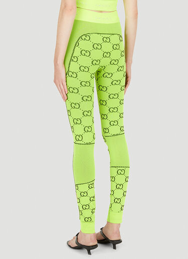 Gucci Logo Jacquard Leggings Green guc0250019