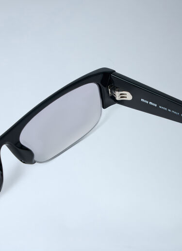 Rectangular Acetate Sunglasses Miu Miu Rectangular Acetate Sunglasses Black lmu0262005