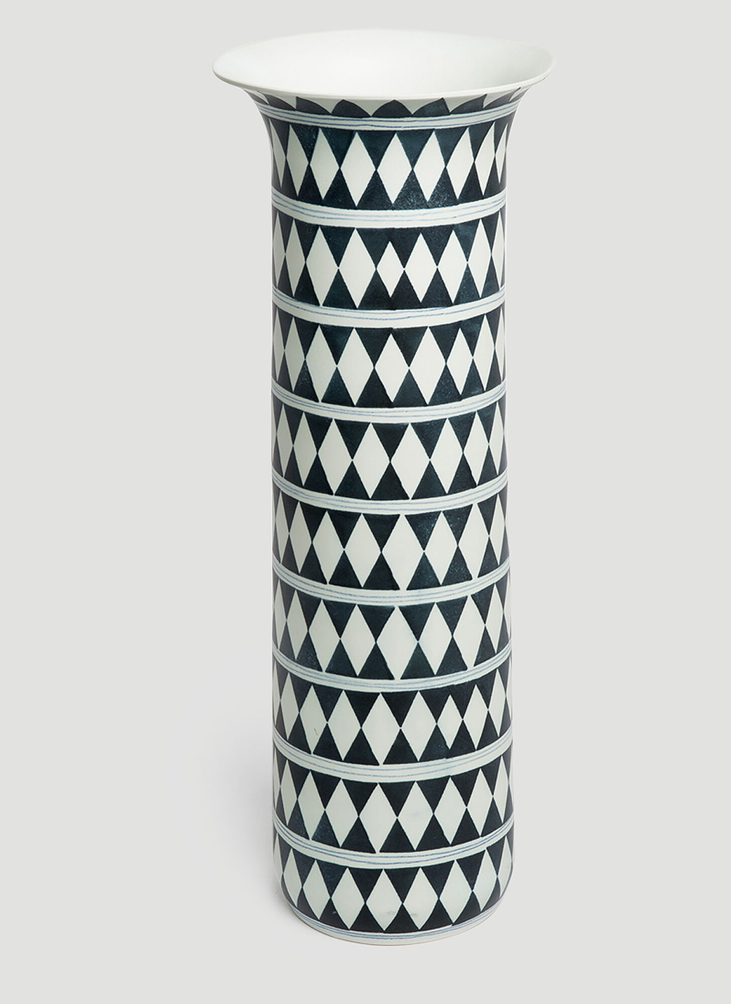 L'objet Large Tribal Diamond Vase In Black