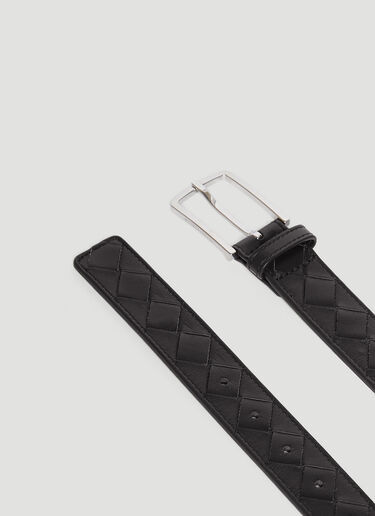 Bottega Veneta Intrecciato Leather Belt Black bov0145028