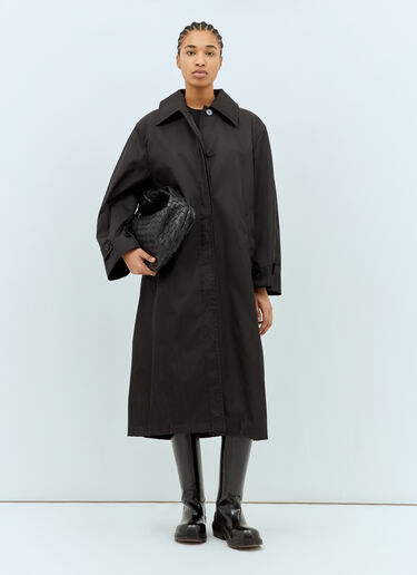 Jil Sander Spread Collar Rain Coat Black jil0259003
