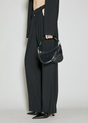 Mugler Small Spiral Curve Shoulder Bag Black mug0259009