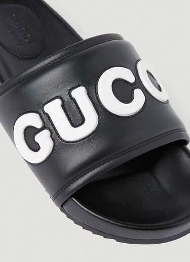 Gucci 徽标拖鞋 黑色 guc0152313