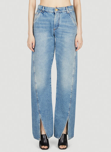 Balmain Slit Jeans Blue bln0252020