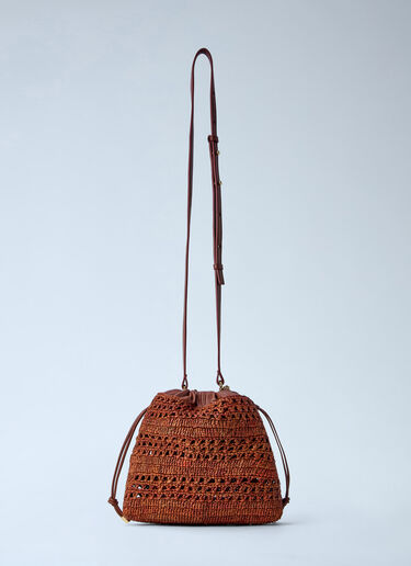 LN-CC® - Chloé: Mini Summer Banana Drawstring Shoulder Bag - Brown Chloé Mini Summer Banana Drawstring Shoulder Bag Brown chl0265059