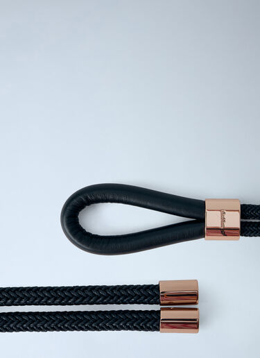 Max Mara Braided Leather Belt Black max0265097