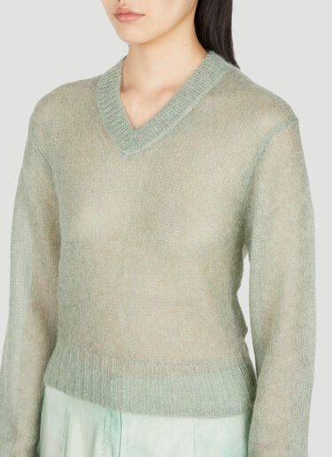 Acne Studios Mohair Knit Sweater Green acn0254013