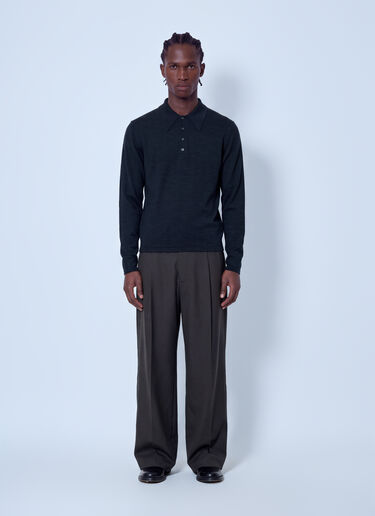 LN-CC® - Lemaire: Single Pleat Tailored Pants - Dark Green Lemaire Single Pleat Tailored Pants Dark Green lem0166005