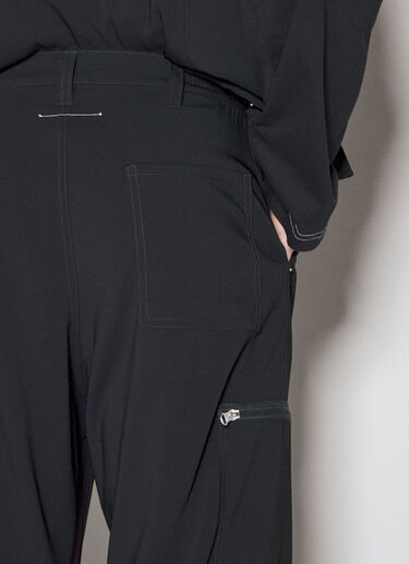 MM6 Maison Margiela 绉纱工装裤 黑色 mmm0155007