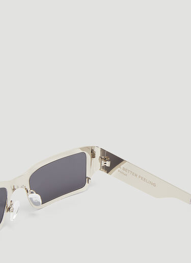 A Better Feeling Rectangle Sunglasses Silver abf0344007