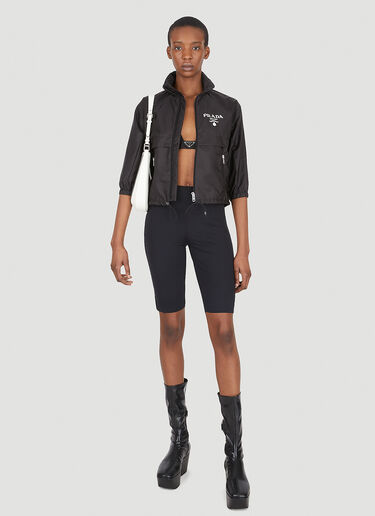 Logo Plaque Shorts Prada Logo Plaque Shorts Black pra0248008