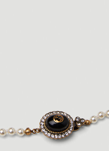 Interlocking G Pearl Necklace Gucci Interlocking G Pearl Necklace White guc0251004