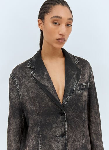 Acne Studios Single-Breasted Printed Blazer Black acn0258009