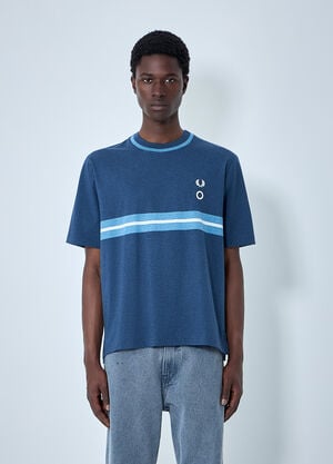 Fred Perry x Craig Green Striped Crewneck T-shirt Blue fry0164005