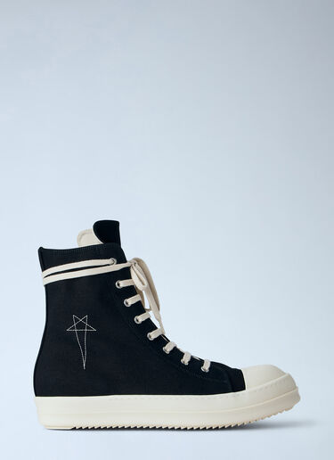 Rick Owens DRKSHDW High-Top Canvas Sneakers Black drk0166019