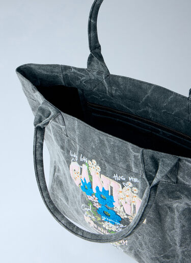 GANNI Medium Trapeze Shopping Bag Grey gan0266033