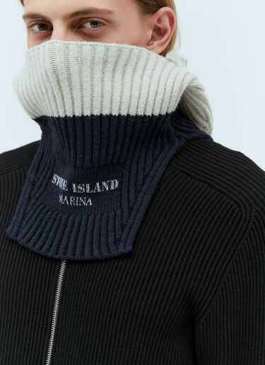 Stone Island Logo Print Wool Balaclava Cream sto0154085