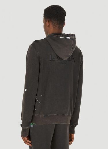 Lanvin x Gallery Dept. Logo Print Hooded Sweatshirt Black lag0148004