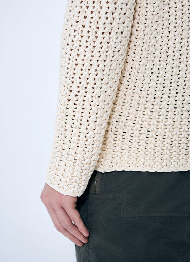 Stone Island UV-Reactive Crochet Sweater Beige sto0160039